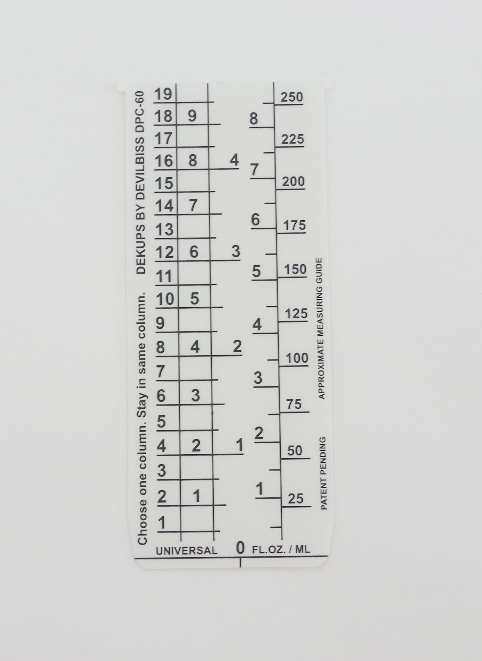 DeVilbiss DeKups® 9 oz. Universal Measuring Guide - A Must - Have for Painting!