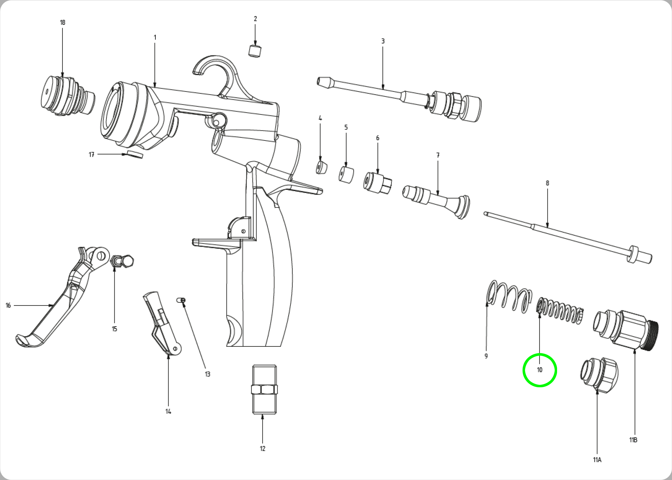 Powerful 200 Bar Needle Spring for VIPER® or MAMBA®