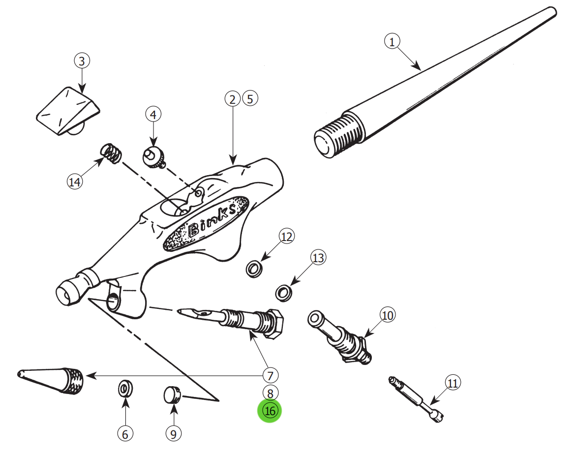 Binks 59-101 Wren Fluid Control Assembly C - Your Ideal Airbrush Accessory