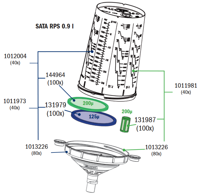 SATA 200 Mesh Plug-In Sieve - 100 Piece Pack