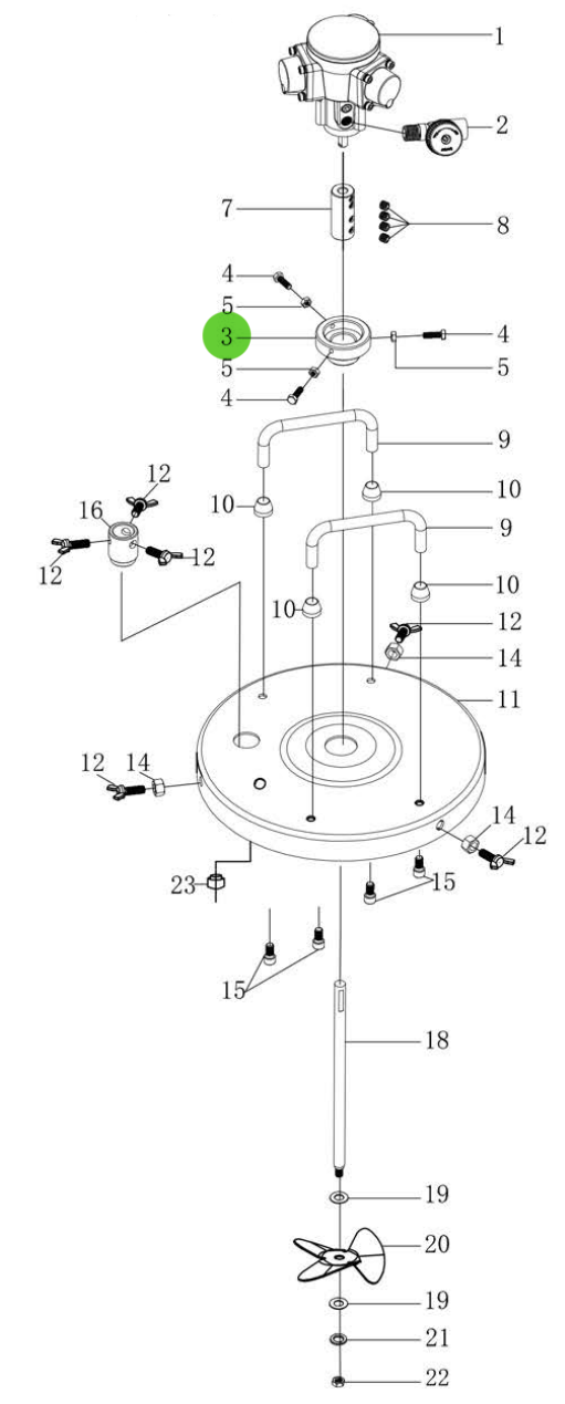 Total Finishing Air Motor Fixing Seat: Essential for 5 Gallon Agitator