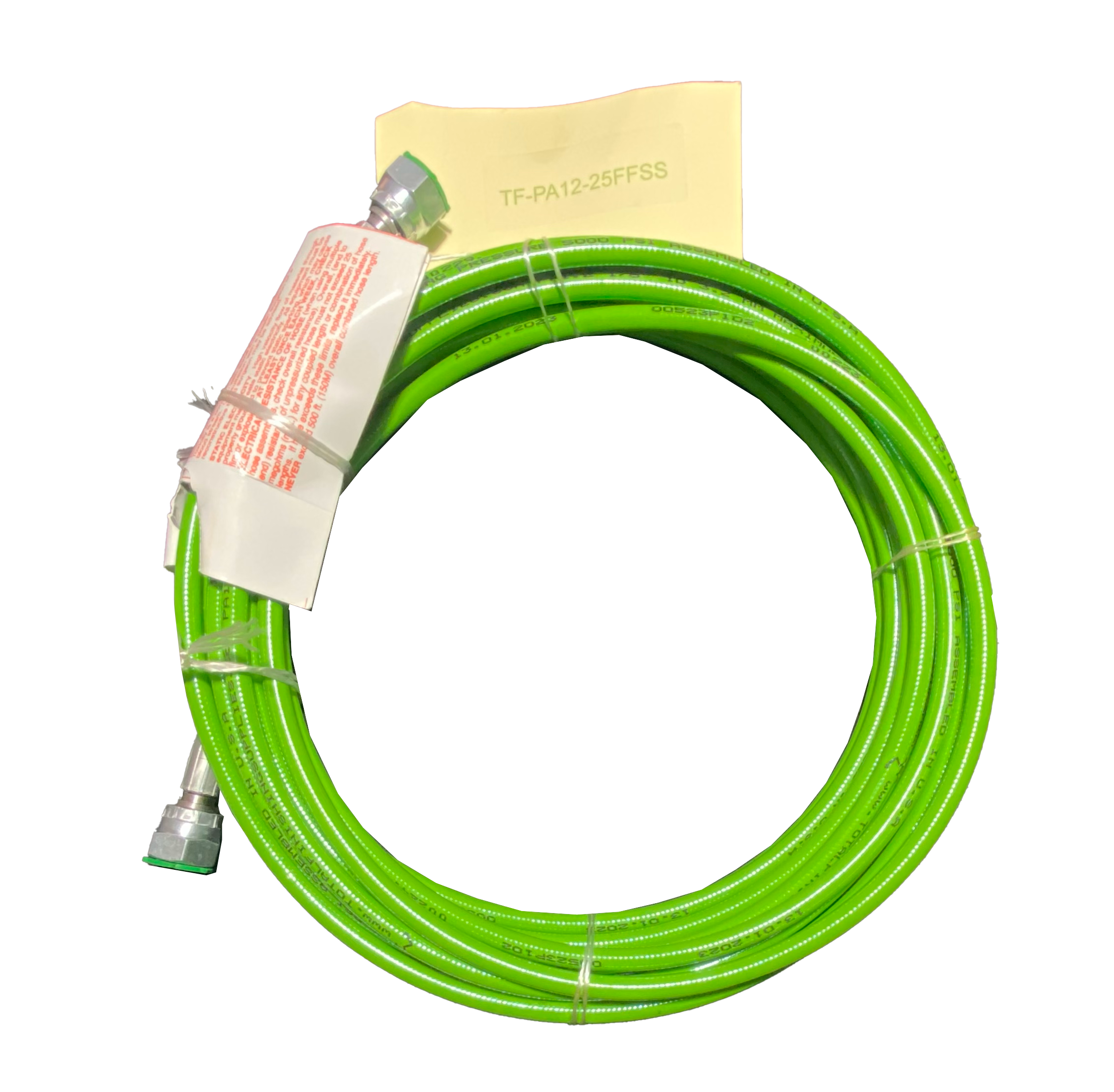 Get Your 1/8 Air Assisted Airless Green Fluid Hose Now! 1885 psi, 1/4 x 1/4 NPS Females Fittings