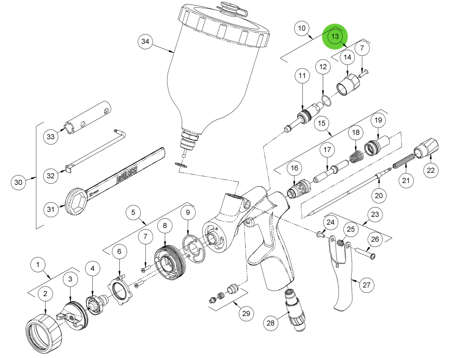 Get Your Binks DVXK-404 Spreader Control Knob Kit Now!