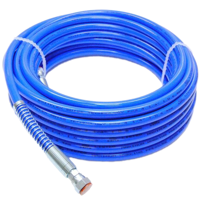 Premium Navy Blue 1/4” Airless Fluid Hose - 5,000 psi with 1/4' Female Fittings