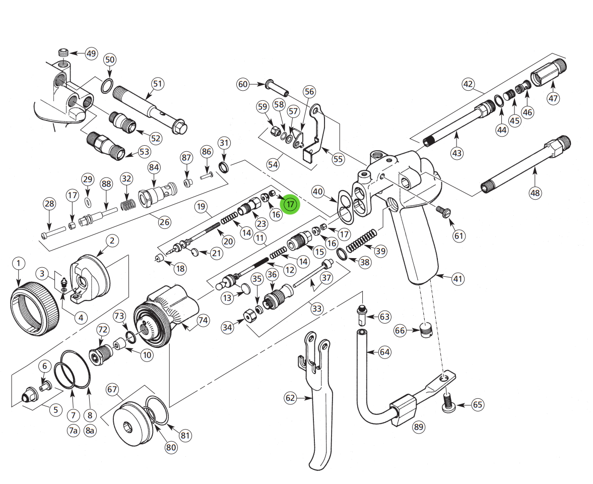Binks 52-487 Locknut: The Ultimate Gel Coat Gun Accessory