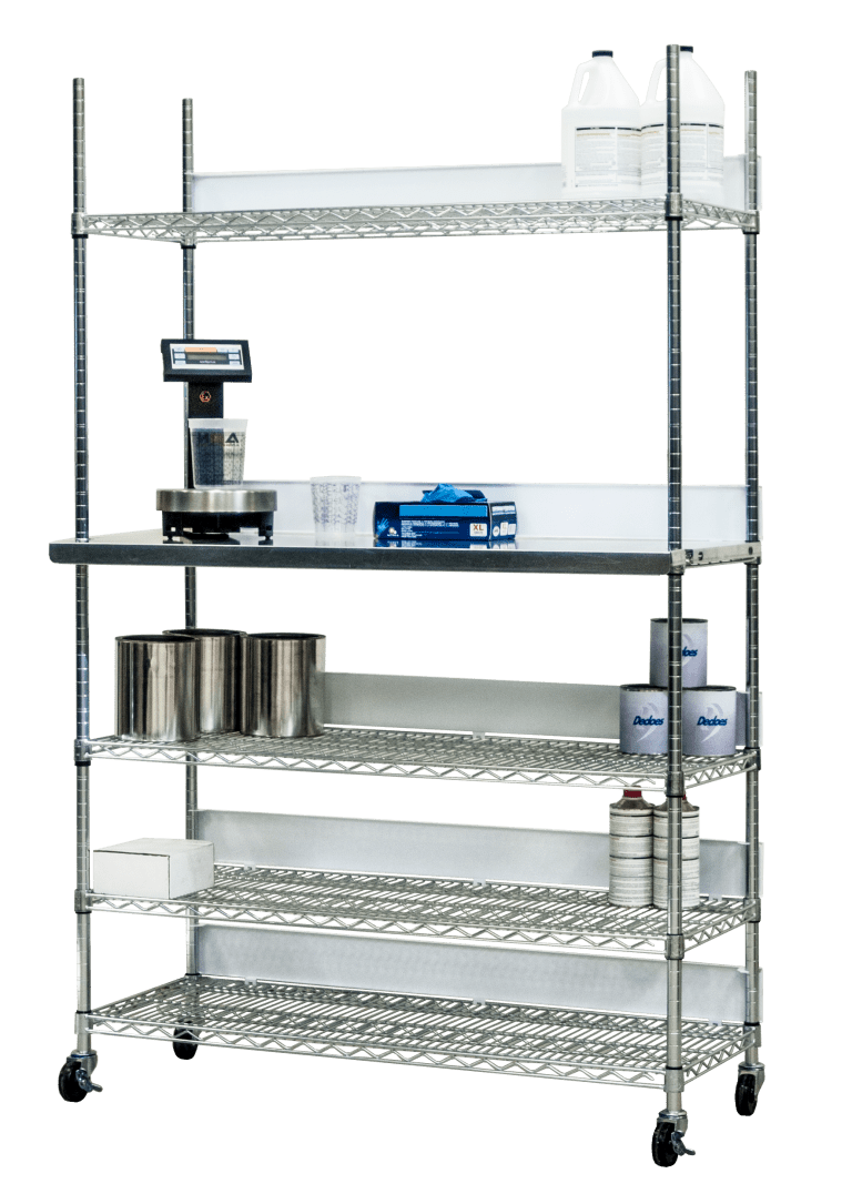 Dedoes' Amazing Work Shelf Add - On & Five Shelf Back Stops for Seville Storage Rack