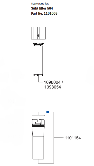 SATA 500 Series Diaphragm Filter: Premium with Pressure Spring & Spindle