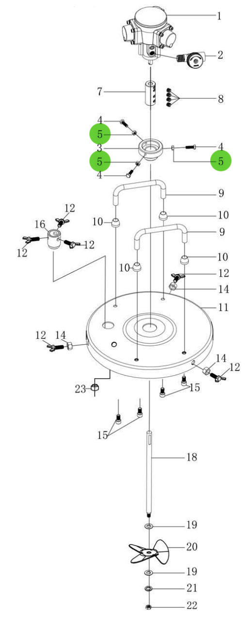 Total Finishing's Must - Have Air Motor Fixing Nut for 5 Gallon Agitator