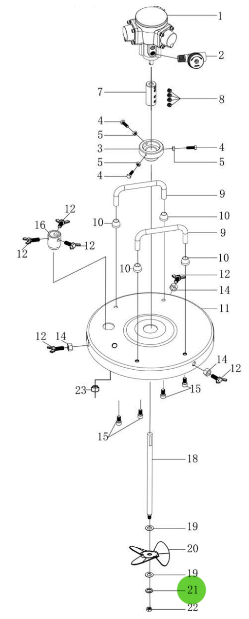 Total Finishing's Essential Spring Gasket for 5 - Gallon Agitators