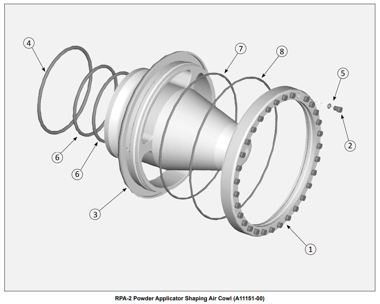 Premium Ransburg O-Ring - 75 DURO, 74.27MM X 2.62 C/S for Ransburg RPA 2 Powder Applicator