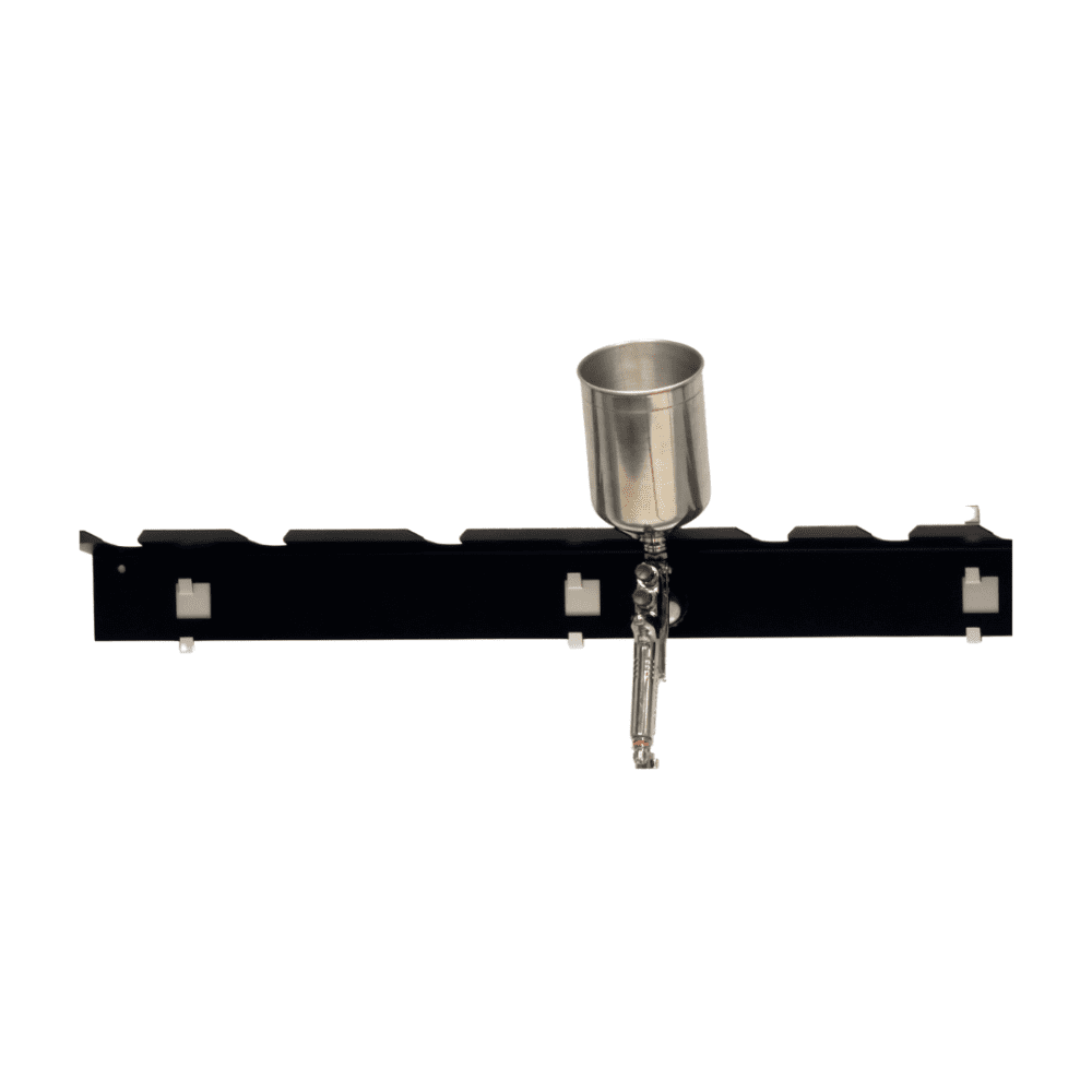 Dedoes Wall-Mounted Seven-Slot Spray Gun Storage Shelf - A Must-Have for Organized Workspaces!