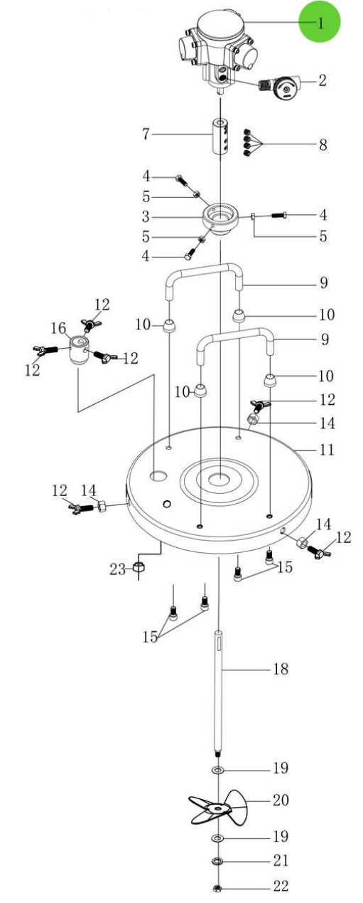 Total Finishing Air Motor - The Perfect Fit for Your 5 Gallon Agitator!