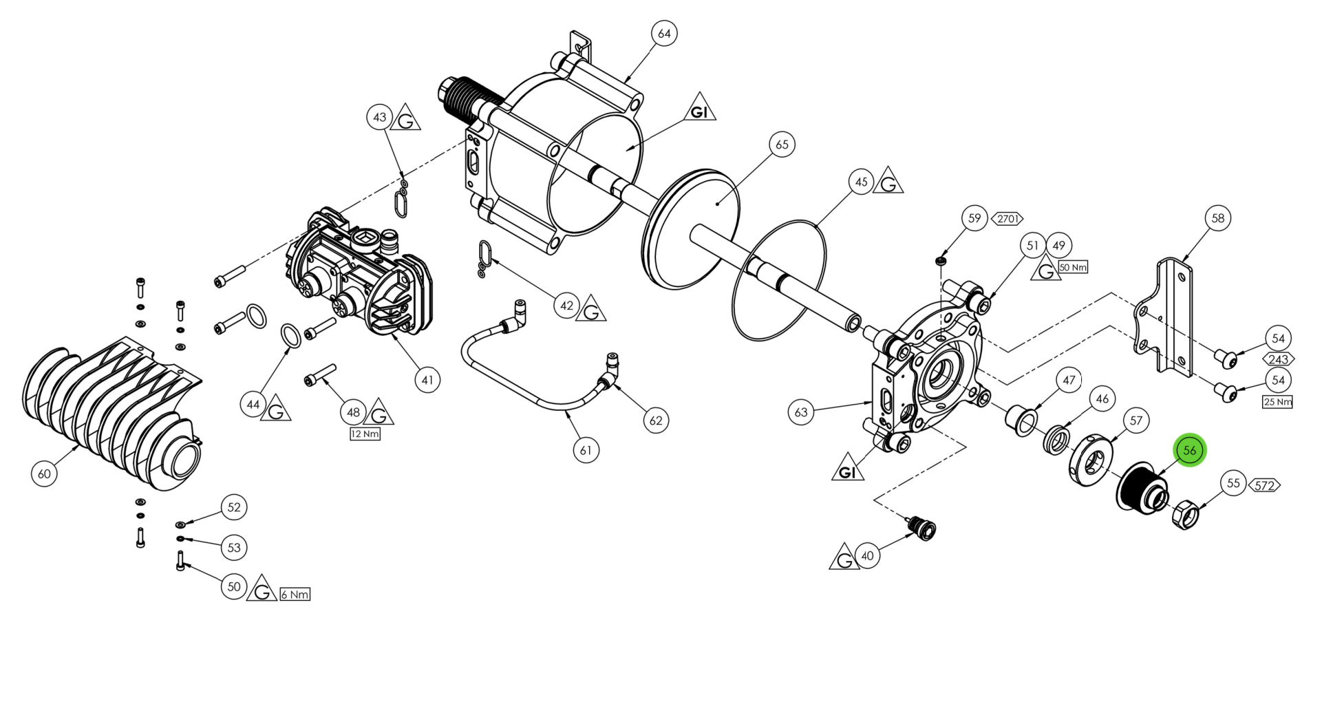 Binks 192579 Maple Pump Air Motor Assembly: Exceptional Knifed Bellows