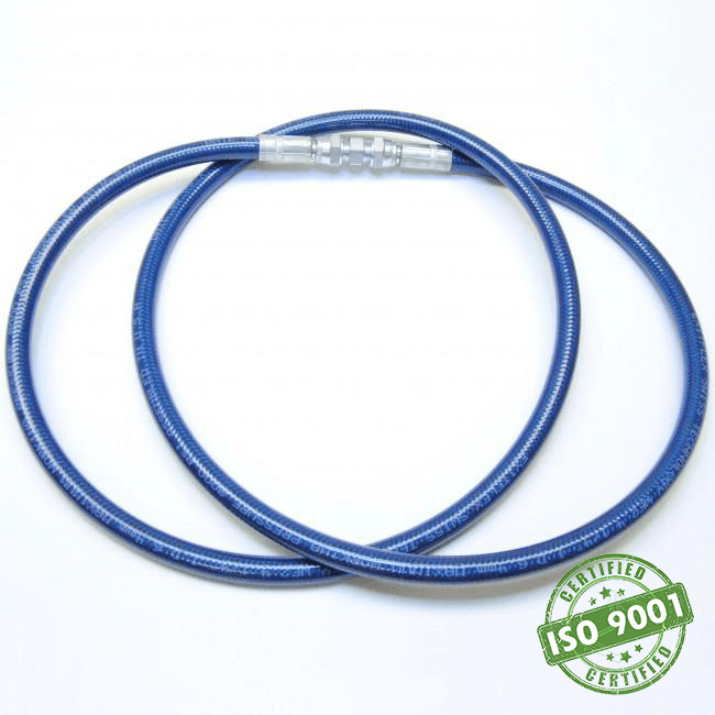 Stunning Translucent Blue 1/4” Airless Fluid Hose - 50' with 8000 psi and 1/4 Female Fittings