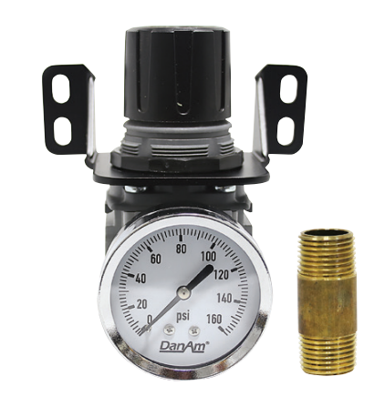 Dan-Am In-Line Compressed Air Regulator with Bracket - Premium 675634 Model