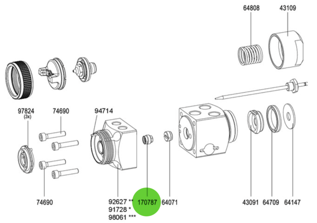SATA Automatic Spray Gun Rear Mount Seal Retainer - The Perfect Accessory