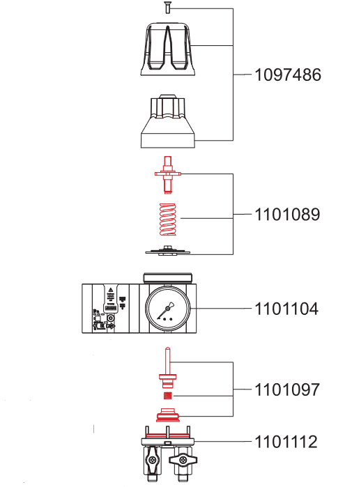 SATA 500 Series Pressure Reducer: Adjustable with Counter Screws