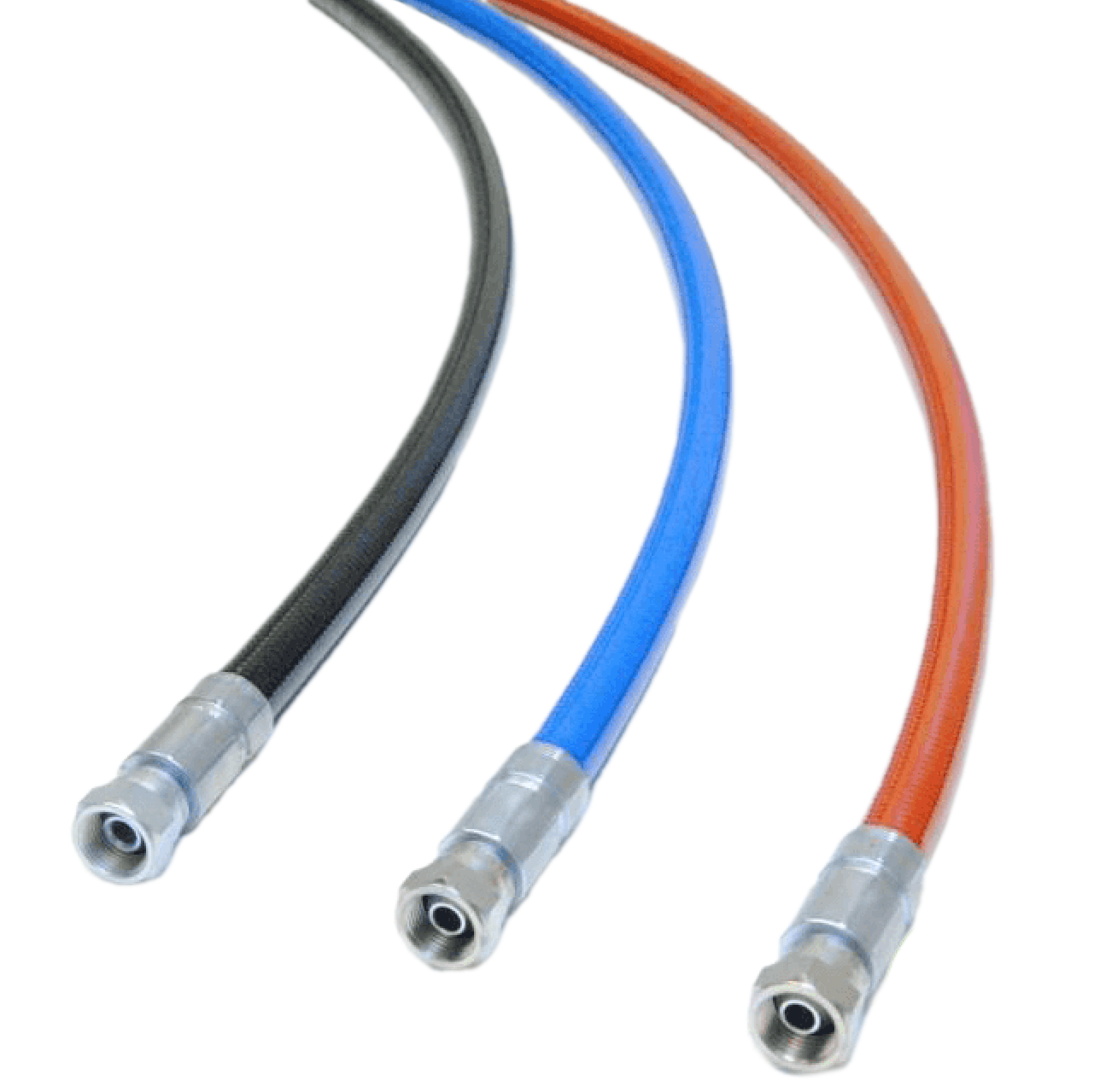 Premium 1/4” Black Airless Fluid Hose (9750 psi) - 50' with 1/4 Females Fittings