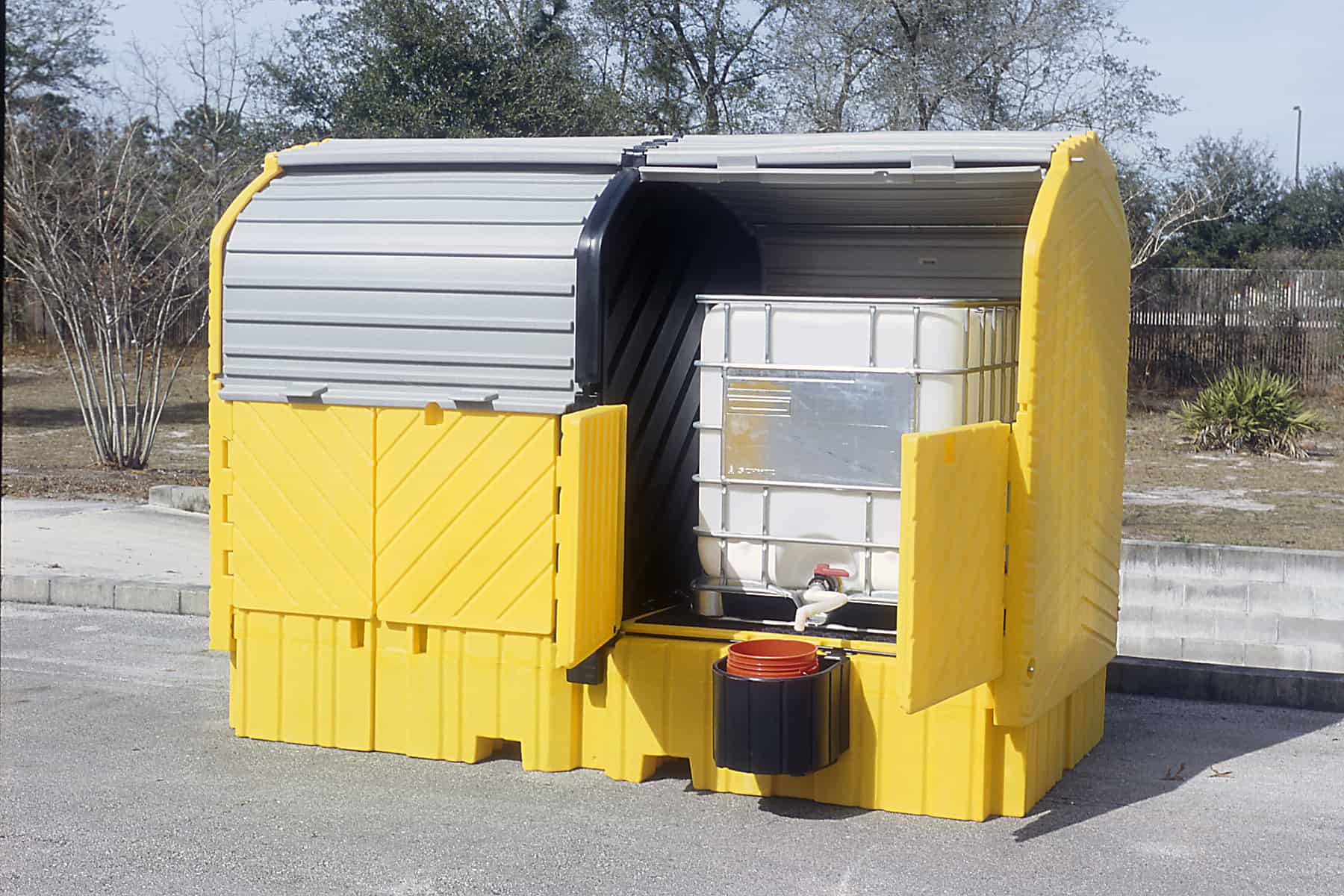 UltraTech Ultra-Twin IBC Hard Top Spill Pallet®: The Ultimate Outdoor Storage Solution