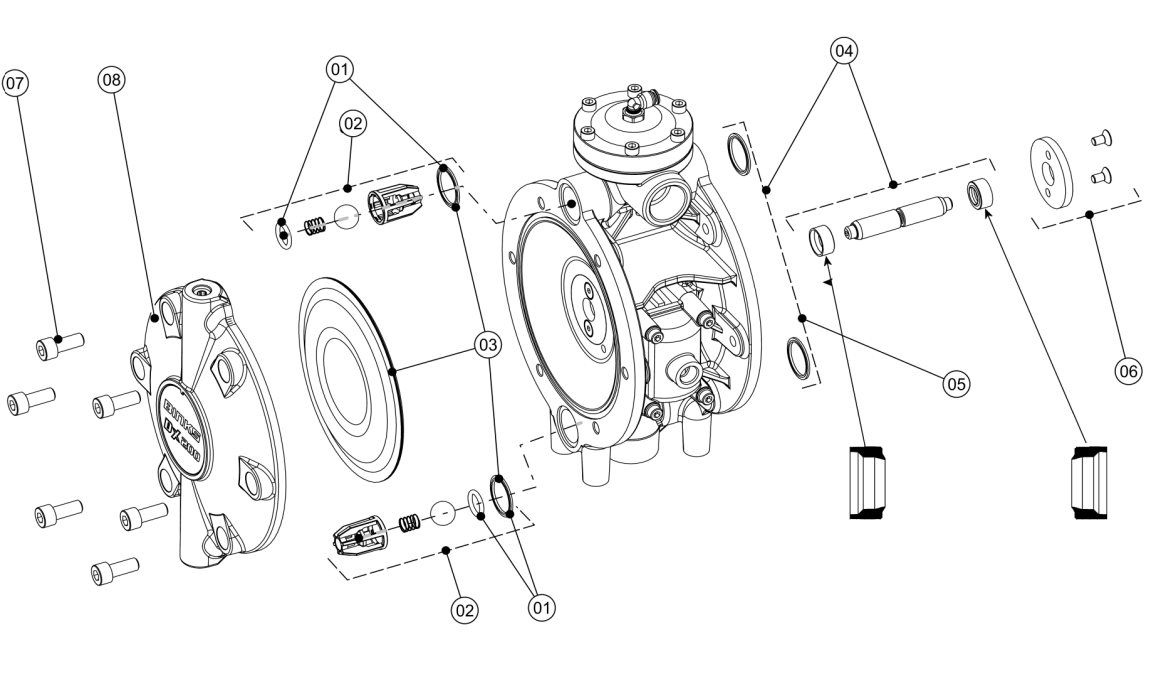 Binks DXK-203 Revolutionary Diaphragm Kit