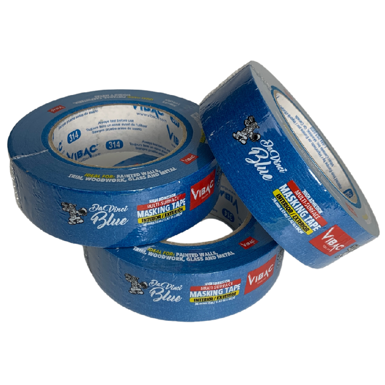 Vibac® Professional Painter's Tape Bundle: 3 Rolls for Int/Ext Painting!