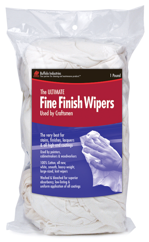 Buffalo Industries Ultimate Fine Finish Wipers - Premium Cotton Rags
