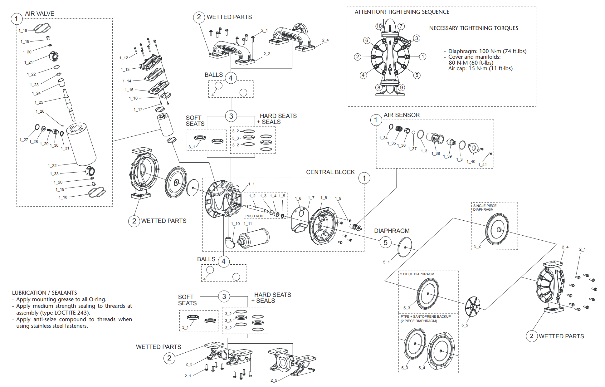 Samoa UP20R-HP-8A0 Central Body Air Cap Kit - A Must-Have for Your Pumps!
