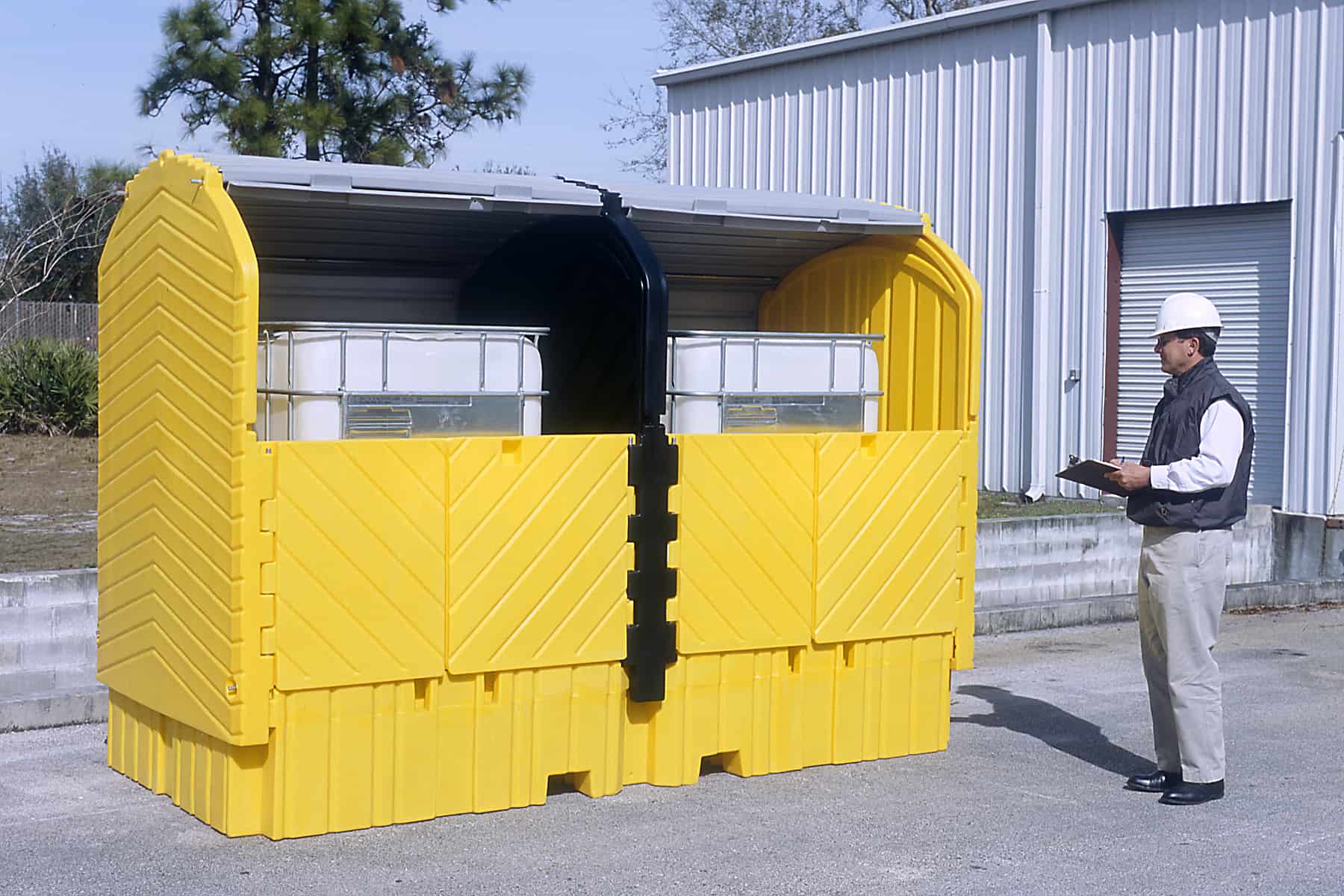 UltraTech Ultra-Twin IBC Hard Top Spill Pallet®: The Ultimate Outdoor Storage Solution