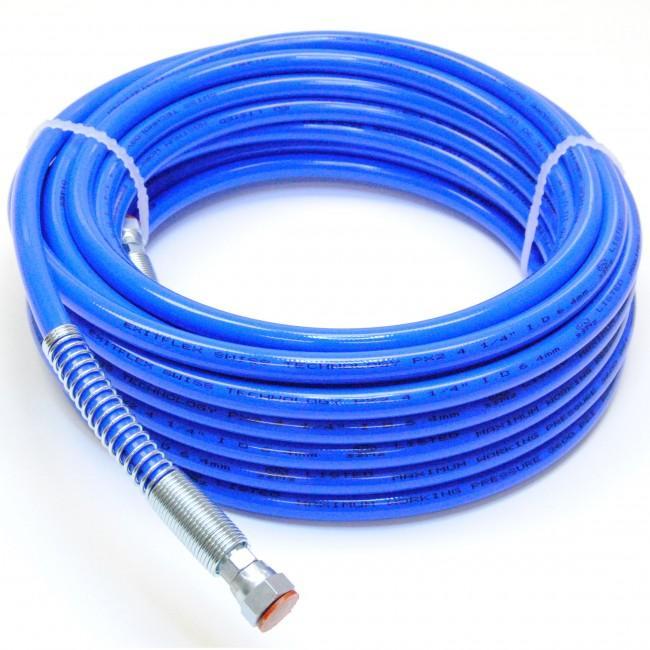Premium Navy Blue 1/4” Airless Fluid Hose - 5,000 psi with 1/4' Female Fittings